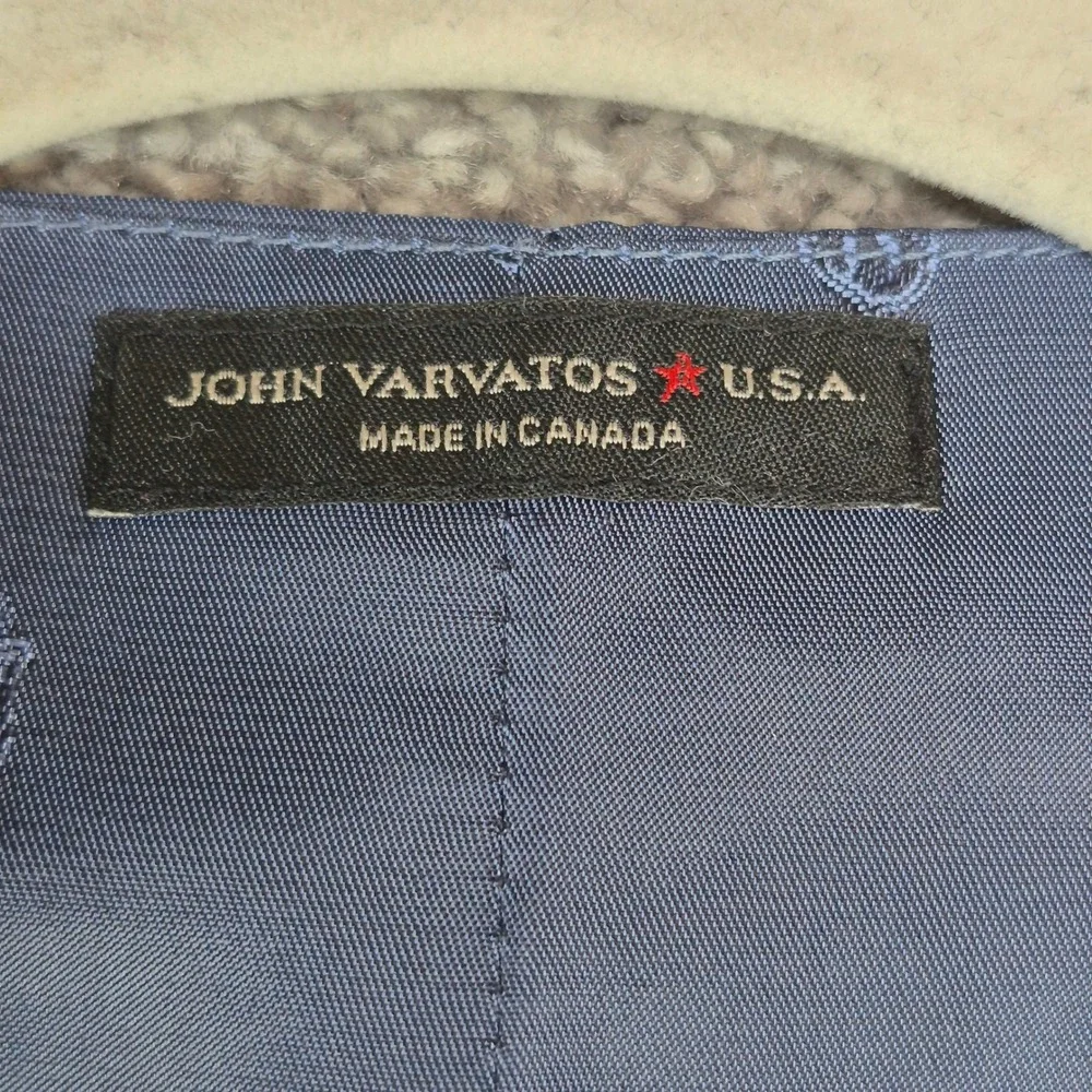 John Varvatos USA Waistcoat Mens Medium Blue 100% Linen Suit Vest